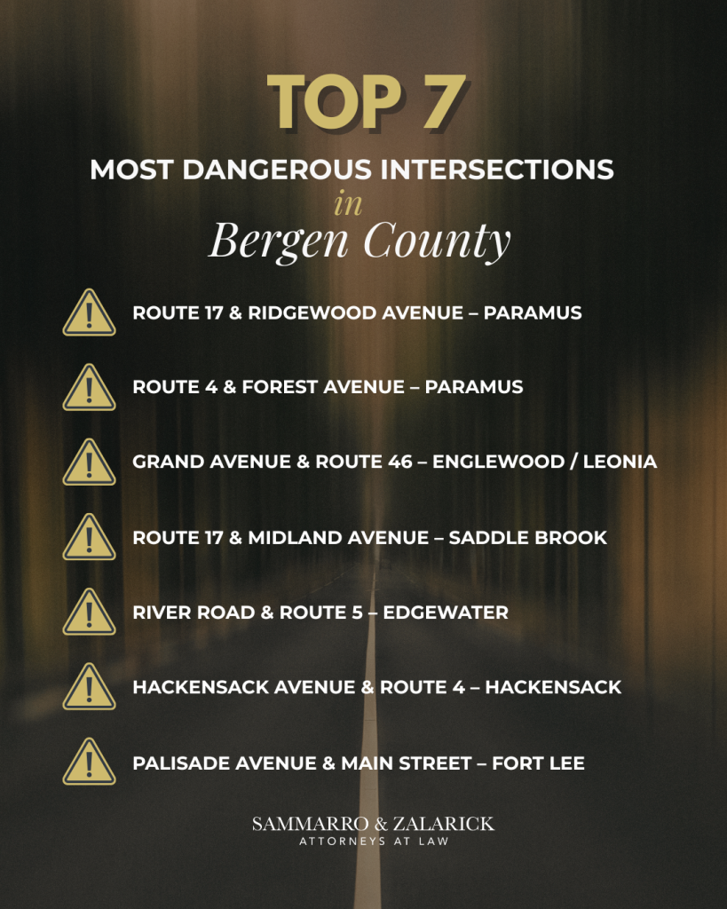 dangerous intersections in Bergen County